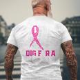 Dig For A Cure Breast Cancer Awareness Volleyball Pink Men's T-shirt Back Print Gifts for Old Men