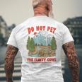 Do Not Pet The Fluffy Cows National Park Yellowstone Mens Back Print T-shirt Gifts for Old Men