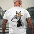 Doberman Pinscher Dog Wearing Crown Men's T-shirt Back Print Gifts for Old Men