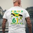 Doctor Bird Lover 61St Jamaica Independence Day Since 1962 Mens Back Print T-shirt Gifts for Old Men
