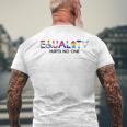 Equality Hurts No One Pride Month Support Lgbt Mens Back Print T-shirt Gifts for Old Men