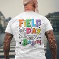 Field Day Let The Games Begin Last Day Of School Men's Back Print T-shirt Gifts for Old Men