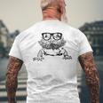 Bearded Dragon Cute Reptile Lizard Nerdy Glass Animal Men's T-shirt Back Print Gifts for Old Men