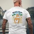 Funny Corgi Dog Beach BumMens Back Print T-shirt Gifts for Old Men Funny Corgi Dog Beach BumMens Back Print T-shirt Gifts for Old Men