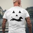 Dachshund Jack O Lantern Pumpkin Face For Halloween Men's T-shirt Back Print Gifts for Old Men