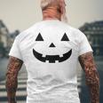 Giant Jack O' Lantern Face Halloween Pumpkin Face Men's T-shirt Back Print Gifts for Old Men