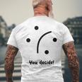 Funny Graphic Design Novelty Summertime Fun Mood Decide Mens Back Print T-shirt Gifts for Old Men
