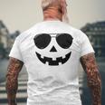 Jack O Lantern Face Pumpkin Halloween Costume Boys Men's T-shirt Back Print Gifts for Old Men
