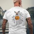 German Shepherd Ghost Halloween Pumpkin For Dog Lover Men's T-shirt Back Print Gifts for Old Men