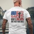 Gods Children Are Not For Sale Funny Mens Back Print T-shirt Gifts for Old Men