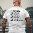 Grandad Man The Myth Legend Fathers Day Mens Back Print T-shirt Gifts for Old Men