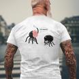 Halloween At The Spider Family Funny Dad Joke Scary Costume Mens Back Print T-shirt Gifts for Old Men