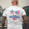 Happy Memorial Day 4Th Of July American Flag Patriotic Men's Back Print T-shirt Gifts for Old Men