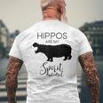 Hippo Hippopotamus Spirit Animal J000421 Men's T-shirt Back Print Gifts for Old Men