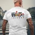 Horror Characters Friends Colors Halloween Men's T-shirt Back Print Gifts for Old Men