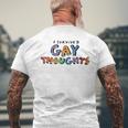 I Survived Gay Thoughts Mens Back Print T-shirt Gifts for Old Men