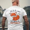 I'm Gonna Be An Uncle Fox Baby Announcement Men's T-shirt Back Print Gifts for Old Men