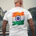 India Independence Day 15 August 1947 Indian Flag Patriotic Men's T-shirt Back Print Gifts for Old Men