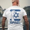 Israeli Flag Vintage Israel Men's T-shirt Back Print Gifts for Old Men