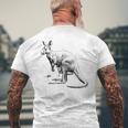Kangaroo Graphic Marsupial Australian Animals Mens Back Print T-shirt Gifts for Old Men