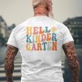 Kids Hello Kindergarten - Team Kinder Back To School First Day Mens Back Print T-shirt Gifts for Old Men