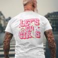 Lets Go Girls Cowgirl Hat Cowboy Boots Bachelorette Party Mens Back Print T-shirt Gifts for Old Men