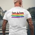 Love Is Love Gay Pride Parade 2020 Mens Back Print T-shirt Gifts for Old Men