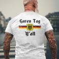 Oktoberfest German Flag Eagle Prost Guten Tag Y'all Fun Men's T-shirt Back Print Gifts for Old Men