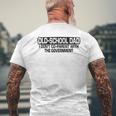 Old-School Dad I Dont Co-Parent With The Government Vintage Mens Back Print T-shirt Gifts for Old Men
