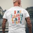 On My Fiancés Last Nerve Mens Back Print T-shirt Gifts for Old Men