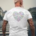 Orange Peace Heart Enough End Gun Violence Awareness Day Mens Back Print T-shirt Gifts for Old Men