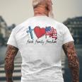Patriotic Retro Faith Family Freedom Usa Flag 4Th Of July Mens Back Print T-shirt Gifts for Old Men