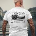 We The People Gun Rights American Flag 4Th Of July Patriotic Men's Back Print T-shirt Gifts for Old Men