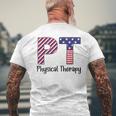 Physical Therapy 4Th Of July Design Cool Physical Therapist Mens Back Print T-shirt Gifts for Old Men