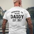 Promoted To Daddy Est 2017 Daddy Funny Gifts Mens Back Print T-shirt Gifts for Old Men