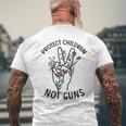 Protect Children Not Guns End Gun Violence Anti Gun Orange Mens Back Print T-shirt Gifts for Old Men