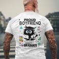 Proud Boyfriend Of A Class Of 2023 Graduate Black Cat Men's Back Print T-shirt Gifts for Old Men