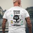 Proud Dad Of A Class Of 2023 Graduate Cool Black Cat Men's Back Print T-shirt Gifts for Old Men