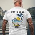 Punta Cana Family Vacation 2023 Matching Dominican Republic Mens Back Print T-shirt Gifts for Old Men