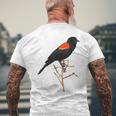 Red-Winged Blackbird For Birdwatchers Men's T-shirt Back Print Gifts for Old Men