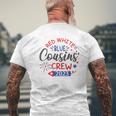 Retro Red White Blue Cousins Crew 2023 4Th Of July Kids Mens Back Print T-shirt Gifts for Old Men