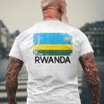 Rwandan Flag | Vintage Made In Rwanda Gift Mens Back Print T-shirt Gifts for Old Men