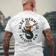 Sailor Mermaid Tattoo Guitar Playing Dive Bar Music Pinup Mens Back Print T-shirt Gifts for Old Men