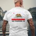 San Francisco California Usa Flag Souvenir Men's T-shirt Back Print Gifts for Old Men