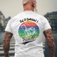 Saudi Arabia National Day Ksa Retro Vintage Men's T-shirt Back Print Gifts for Old Men
