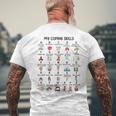 School Counselor My Coping Skills Alphabet Mental Health Mens Back Print T-shirt Gifts for Old Men