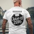 Seniors Class Of 2016 Graduation Men's T-shirt Back Print Gifts for Old Men
