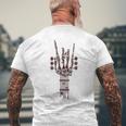 Skeleton Guitar Music Lover Rock And Roll Halloween Men's T-shirt Back Print Gifts for Old Men