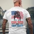 Stars Stripes And Equal Rights Messy Bun Equal Rights Funny Gifts Mens Back Print T-shirt Gifts for Old Men
