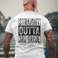Straight Outta 3Rd Grade Class 2022 Graduate Third Grade Men's Back Print T-shirt Gifts for Old Men